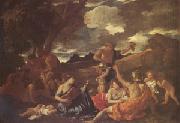 The Andrians Known as the Great Bacchanal with Woman Playing a Lute (mk05) Nicolas Poussin